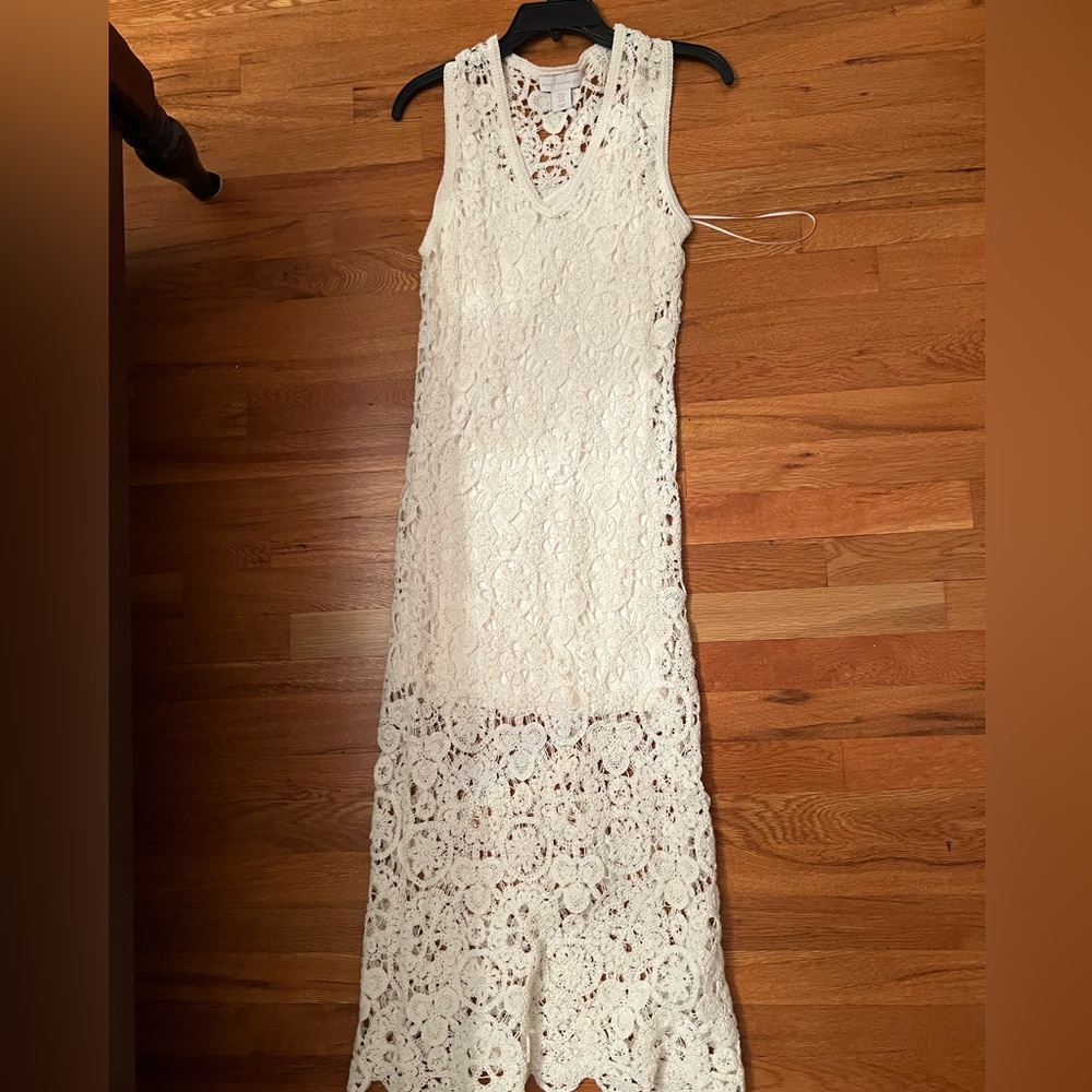 House of Harlow 1960 maxi crochet white dress